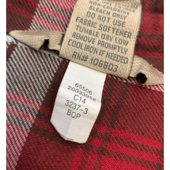 Duluth Trading Shirt Womens L Plaid Flannel Tunic Snap Tab Long Sleeve Pullover - Picture 10 of 11